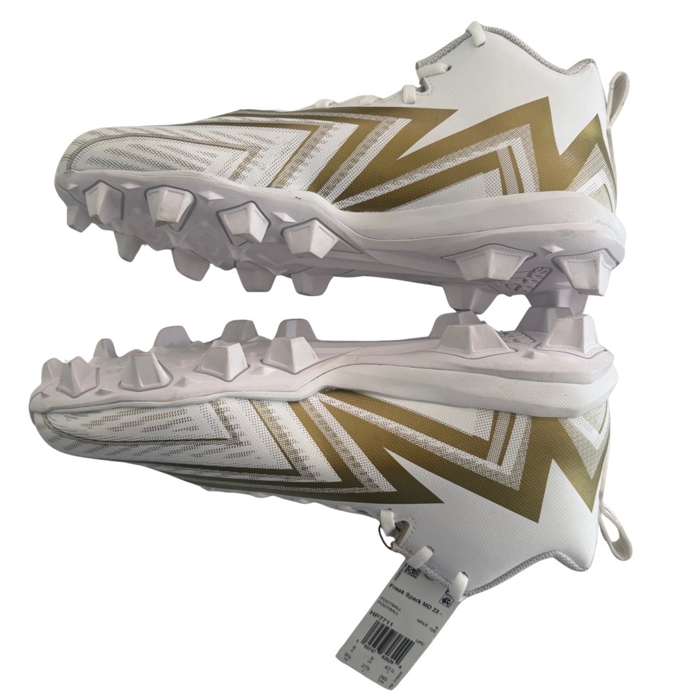 Adidas Freak Spark MD 23 Football Cleats Men’s 9.5 White Gold - Picture 6 of 8